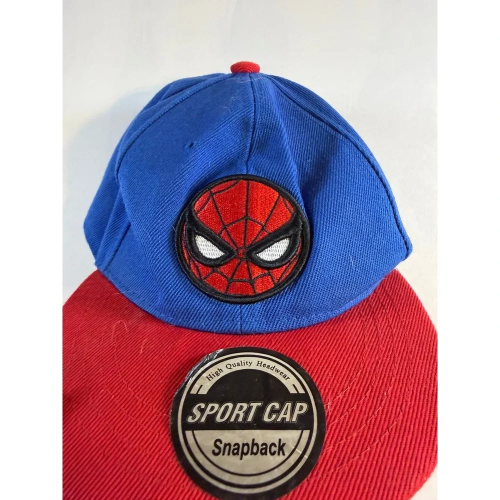 Spider-Man Marvel Comics Blue Red Snapback Hat Adjustable Sport Cap